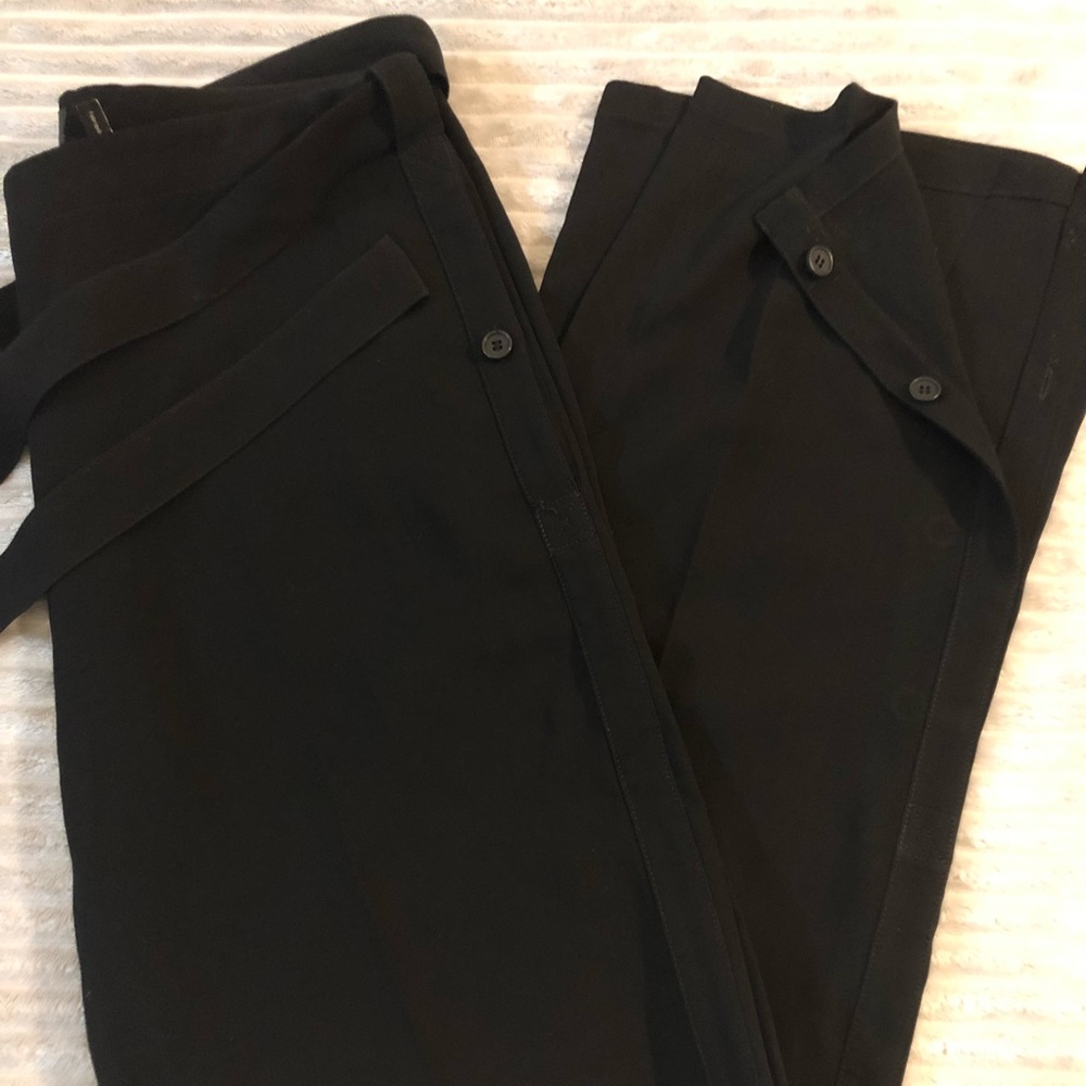 Theory Brilda Black Wide Leg Pant with Pockets